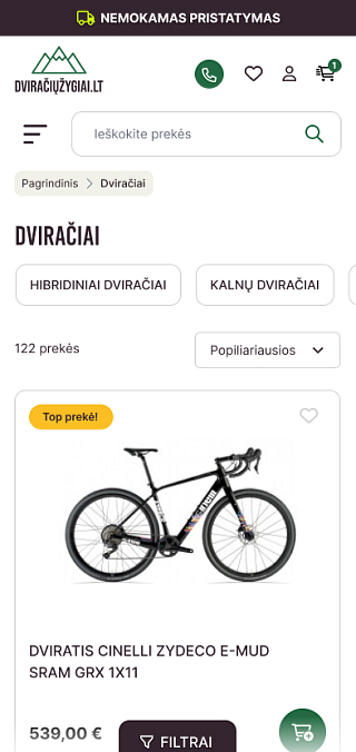 Dviračiu žygiai mobilus
