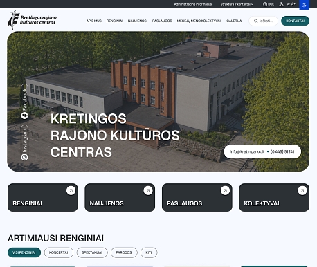 Internetinių svetainių kūrimas - Kretingos rajono kultūros centras Internetinių svetainių kūrimas - Kretingos rajono kultūros centras